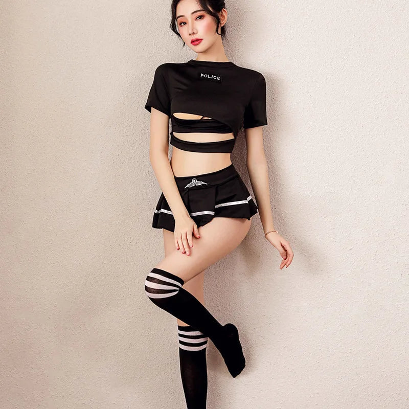 Erotic Lingerie Female Sexiness Passion Seduction Pajamas Plus Size Uniform Role-playing Student Nurse Uniform Seduction Set