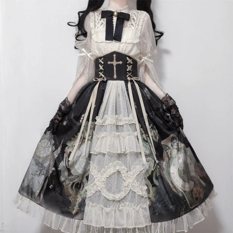 Victorian Gothic Kawaii Lolita Set | Butterfly Princess Dress