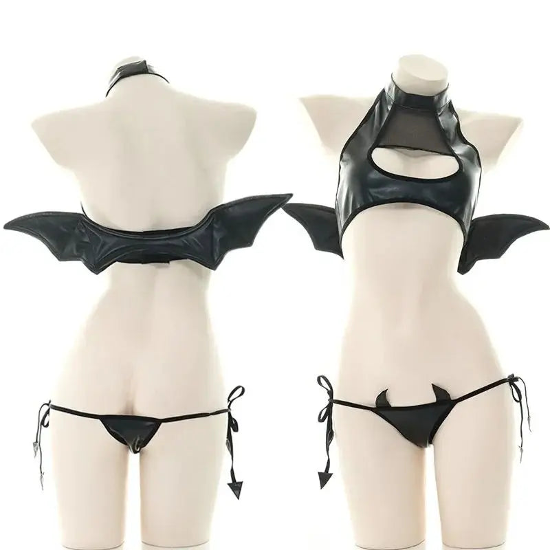 Little Devil Patent Leather Lingerie Set | Exotic Roleplay