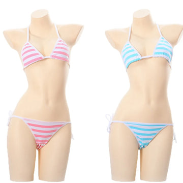 Kawaii Lolita Striped Bikini Lingerie | Adult Cosplay Set