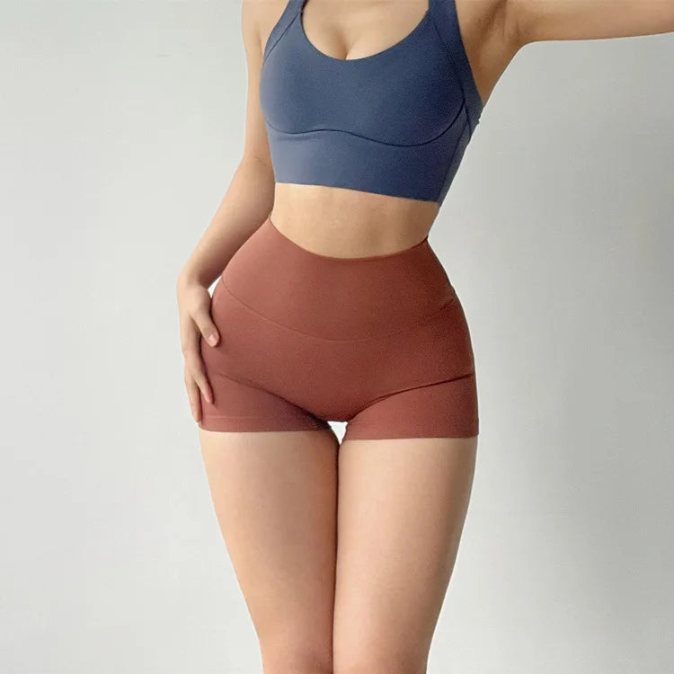 Hip-Lifting High-Waisted Yoga & Running Shorts
