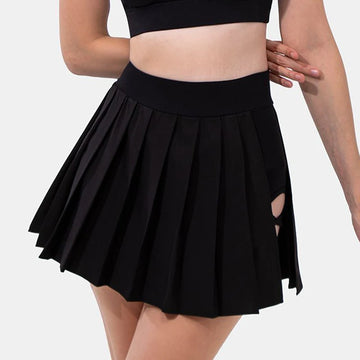 Pleated Athletic Skort – Anti-Glare Tennis & Running Skirt