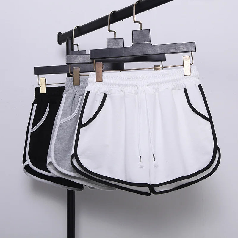 High Waist Sport Shorts Women Summer Loose Casual Running Fitness Outdoor Wear Wide Leg Slimming Large Size Home Sleepwear