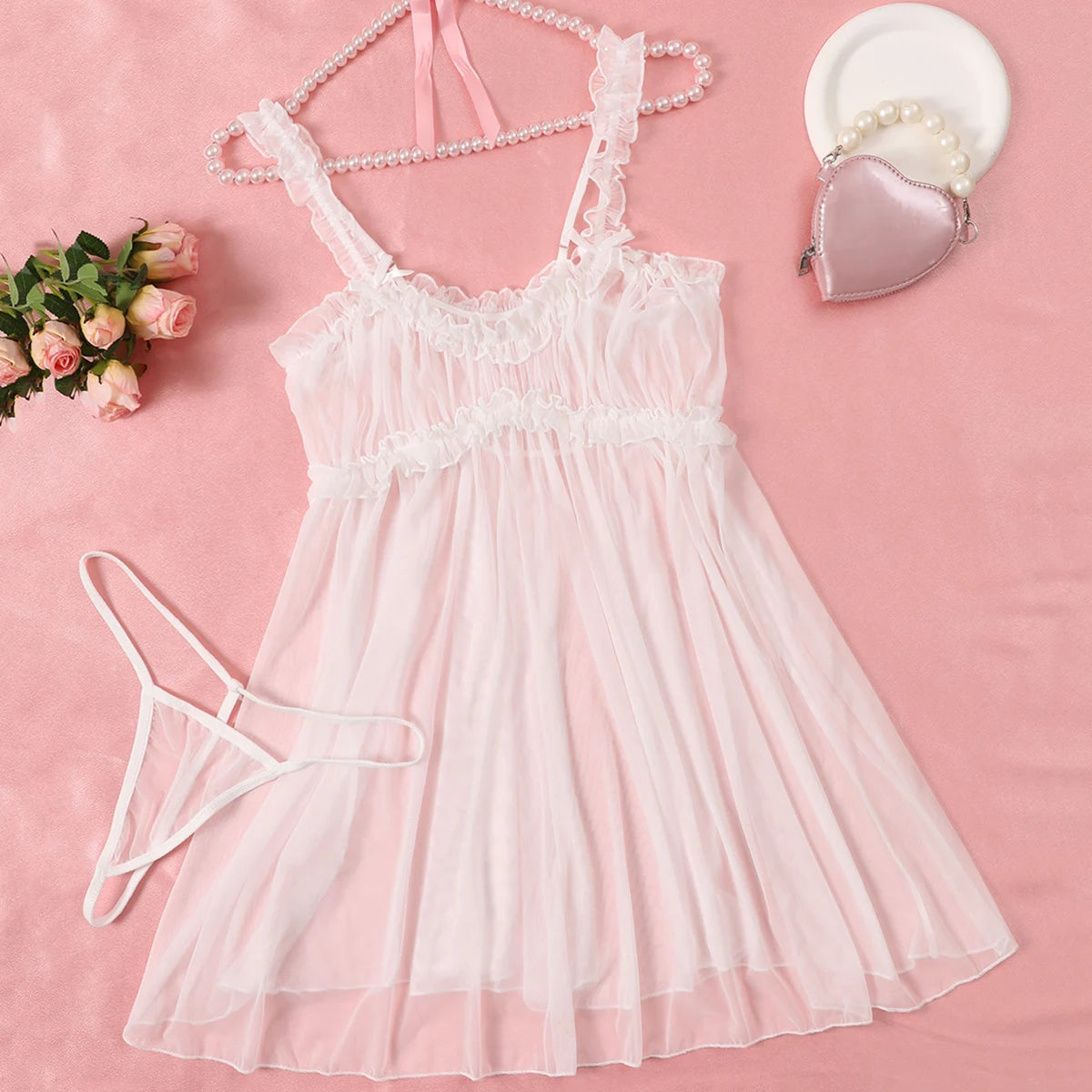Sexy Lace Babydoll Lingerie Set | Comfort & Allure