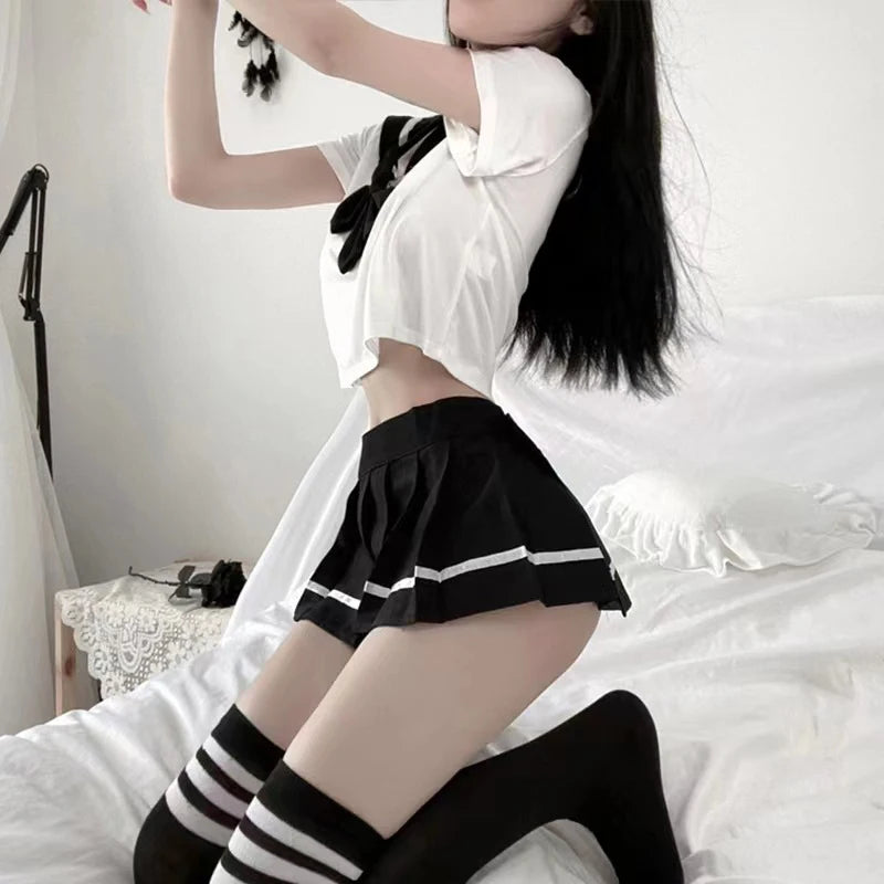 Japanese JK School Girl Roleplay Set - Pleated Skirt Uniform