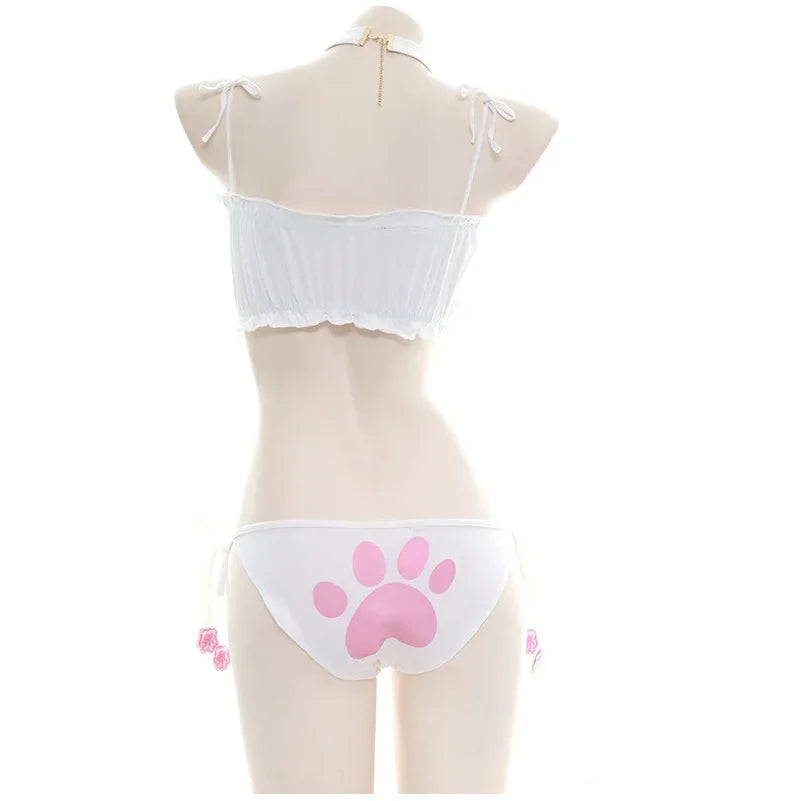 Kawaii Anime Cat Cosplay Lingerie Set | Sexy Bra & Panties