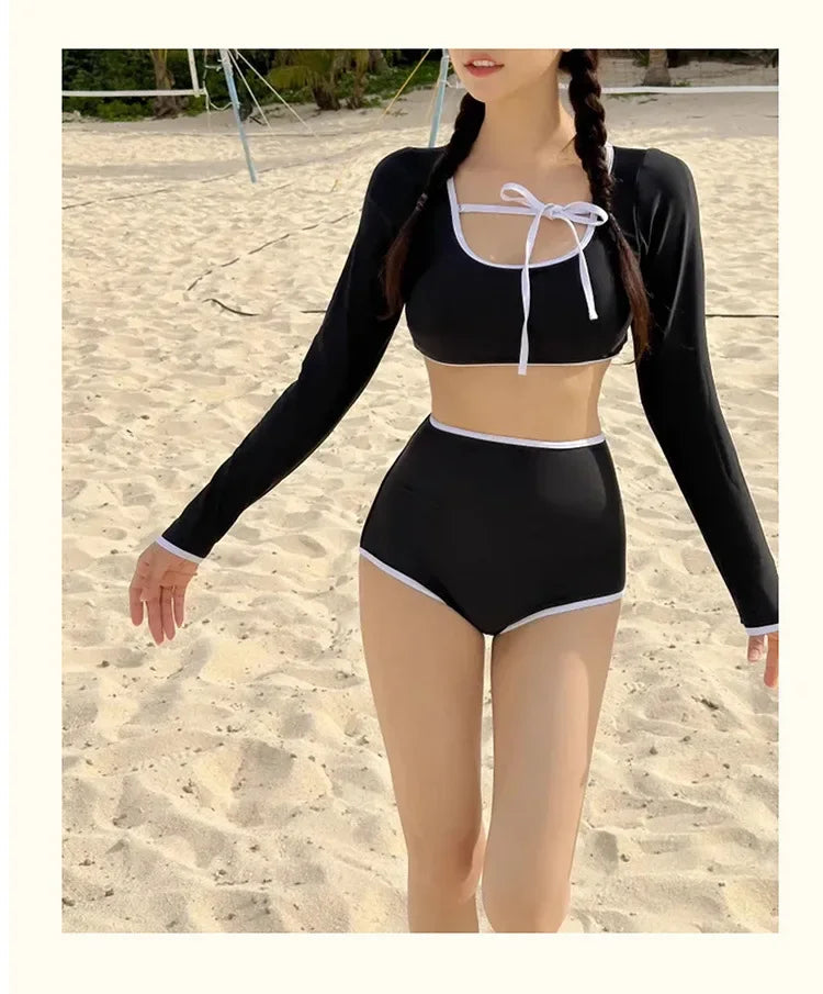 High-Waist Slimming Bikini | Chic Two-Piece Tummy Control Swimsuit