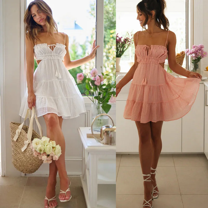 Elegant Chiffon A-Line High-Waist Dress | Versatile & Flattering