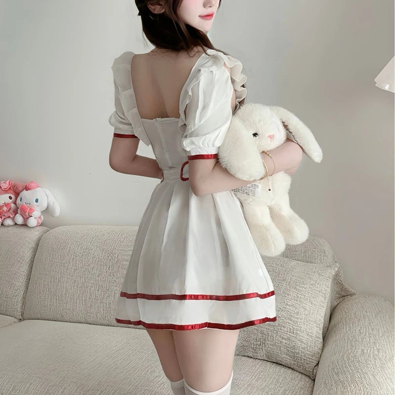 Sweet Heart Hollow Lolita Maid Cosplay Dress | Nurse Outfit Set