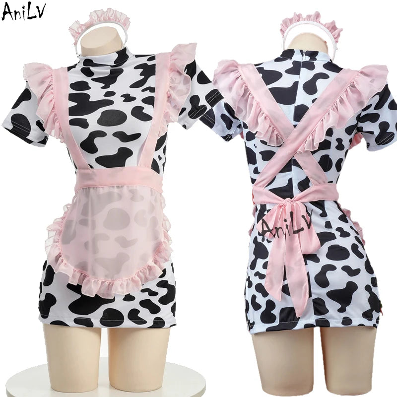 Kawaii Cow Maid Swimsuit & Cosplay Set | Anime Beachwear