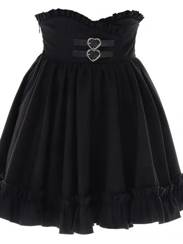 Gothic Ruffled Mini Skirt - Lolita Harajuku Style