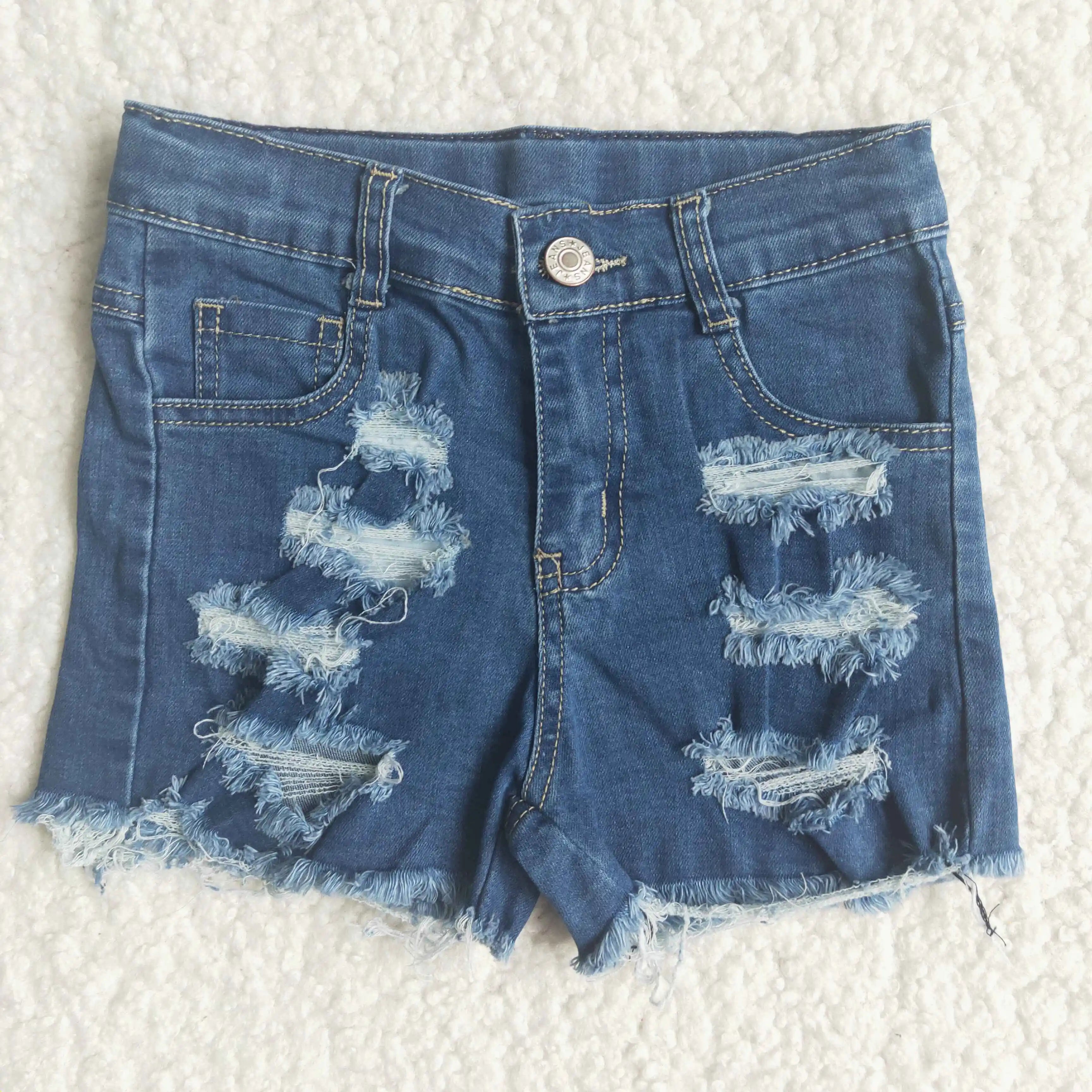 Baby Girl Cow Print Ripped Denim Shorts | Toddler Summer Style