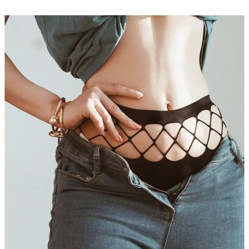 Women's Sexy Fishnet Thong | Breathable Low-Rise Comfort