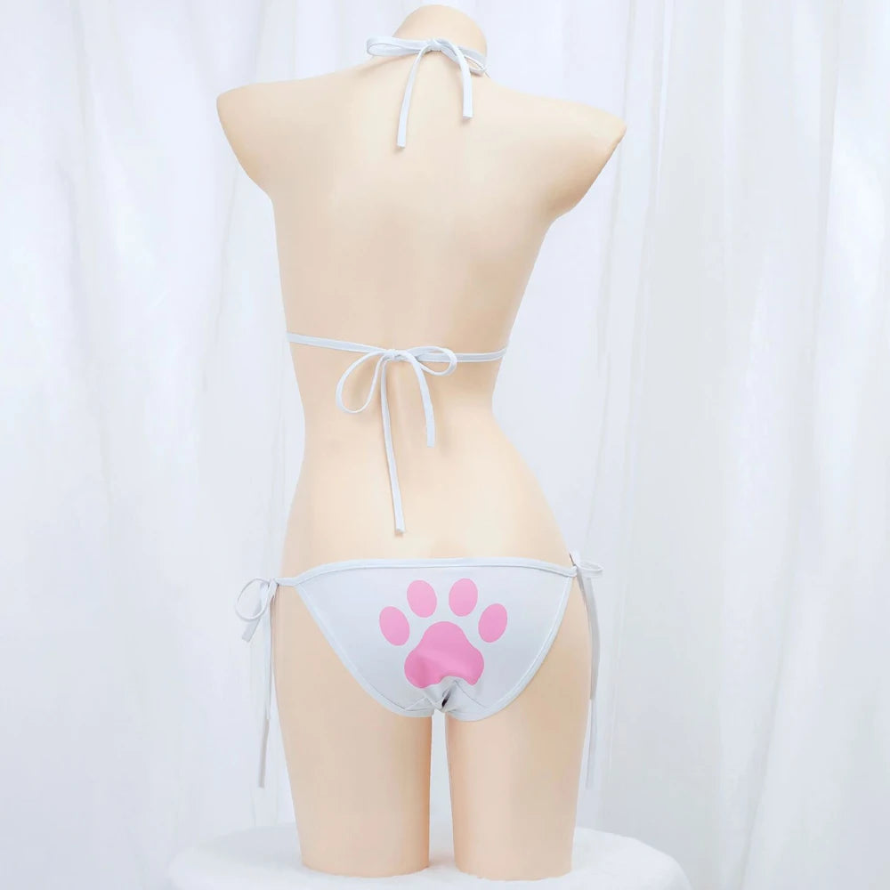 Kawaii Cat Paw Bikini Set - Anime Cosplay Lingerie