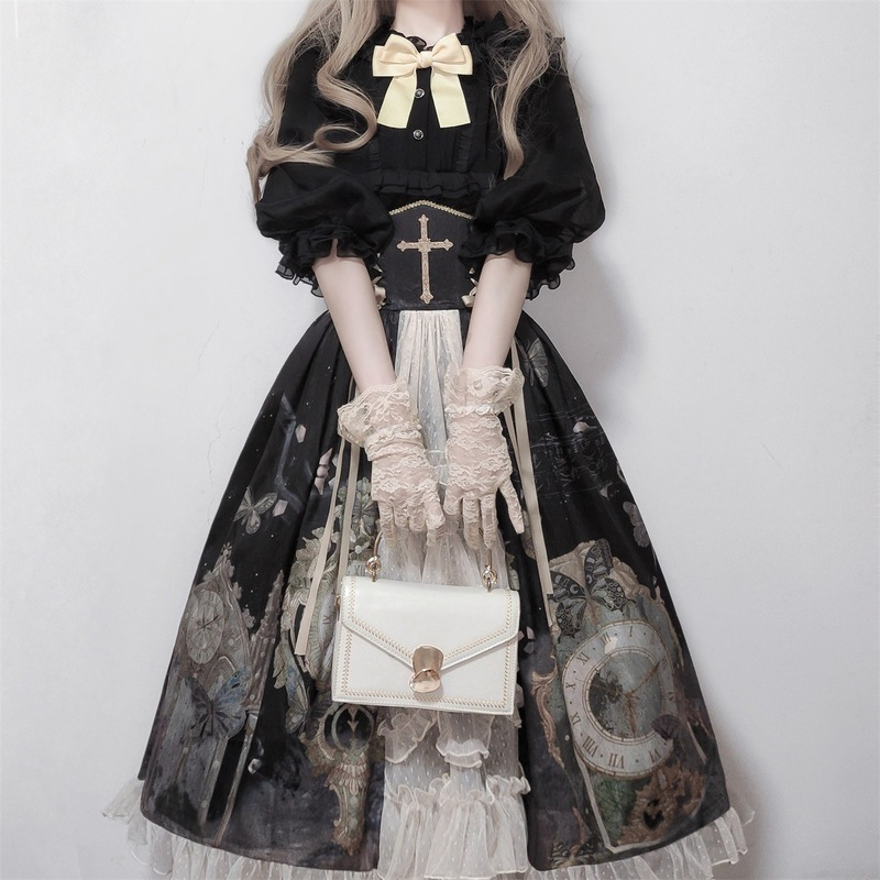Victorian Gothic Kawaii Lolita Set | Butterfly Princess Dress
