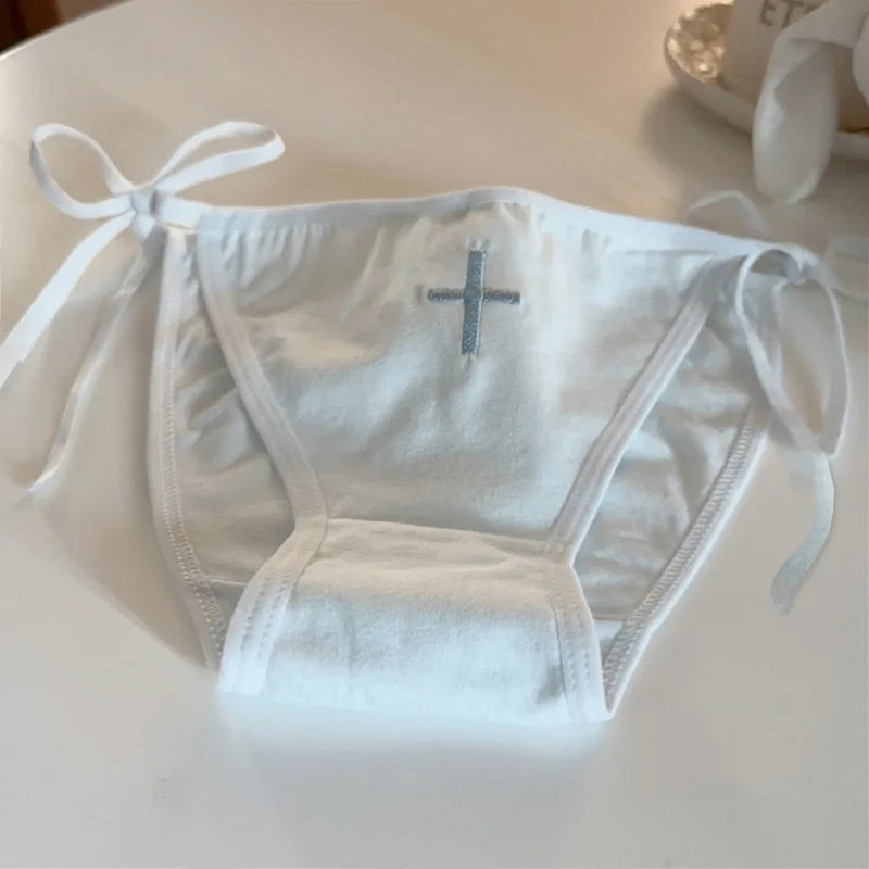 Cosplay Nurse Lolita Low-Rise Cotton Thong Panties