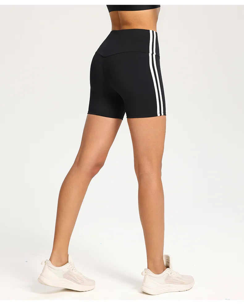 Gym Yoga Fitness Pants Shorts Tight Hip Lifting Belly Jogging Women's Three-quarter Pants Quick-drying Sports Cycling Pants