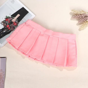 Pleated High Waist Plaid Mini Skirt | Harajuku Goth Y2k Style