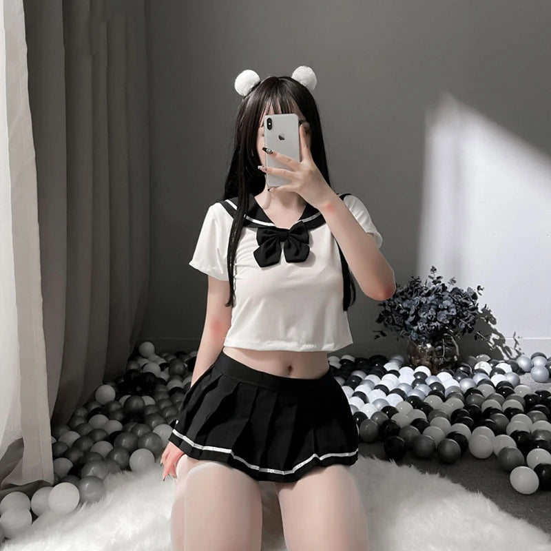 Japanese JK School Girl Roleplay Set - Pleated Skirt Uniform