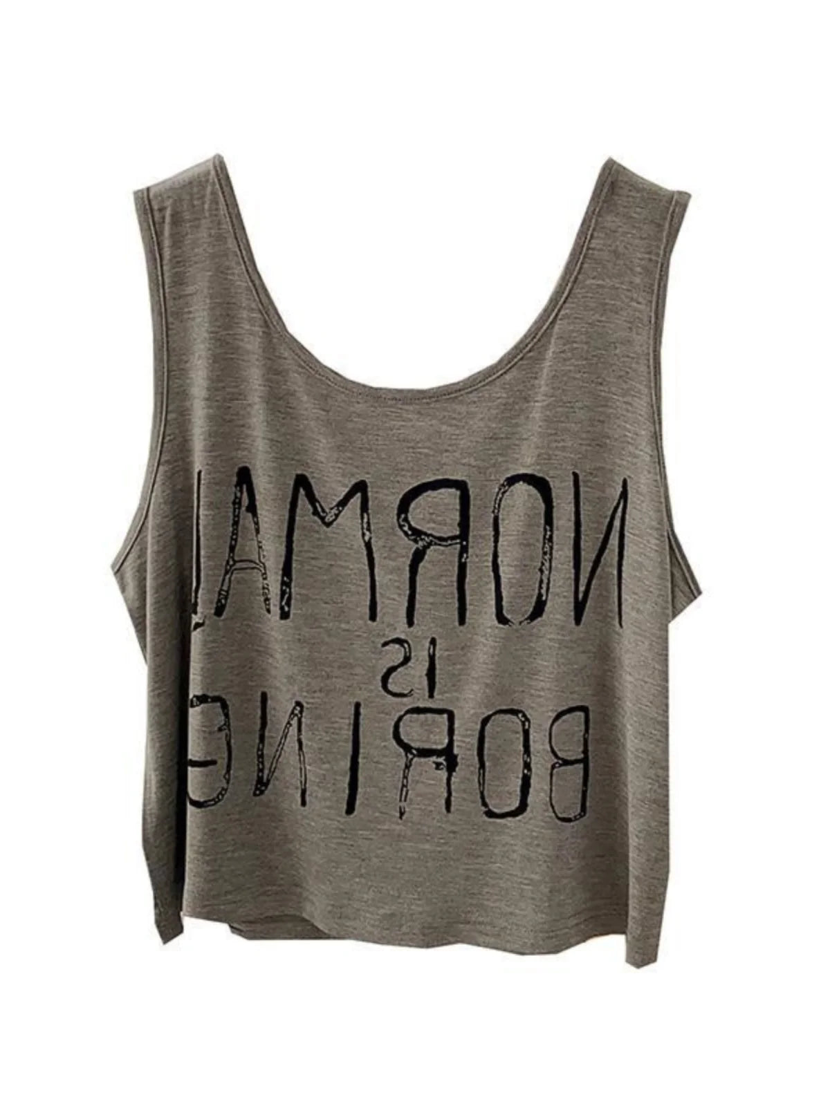 plus Size Women's Tank Top Loose Short Sleeveless Base Layer Slimming Trendy Ins Women's Fashion Summer Commute Style 2300 Po...