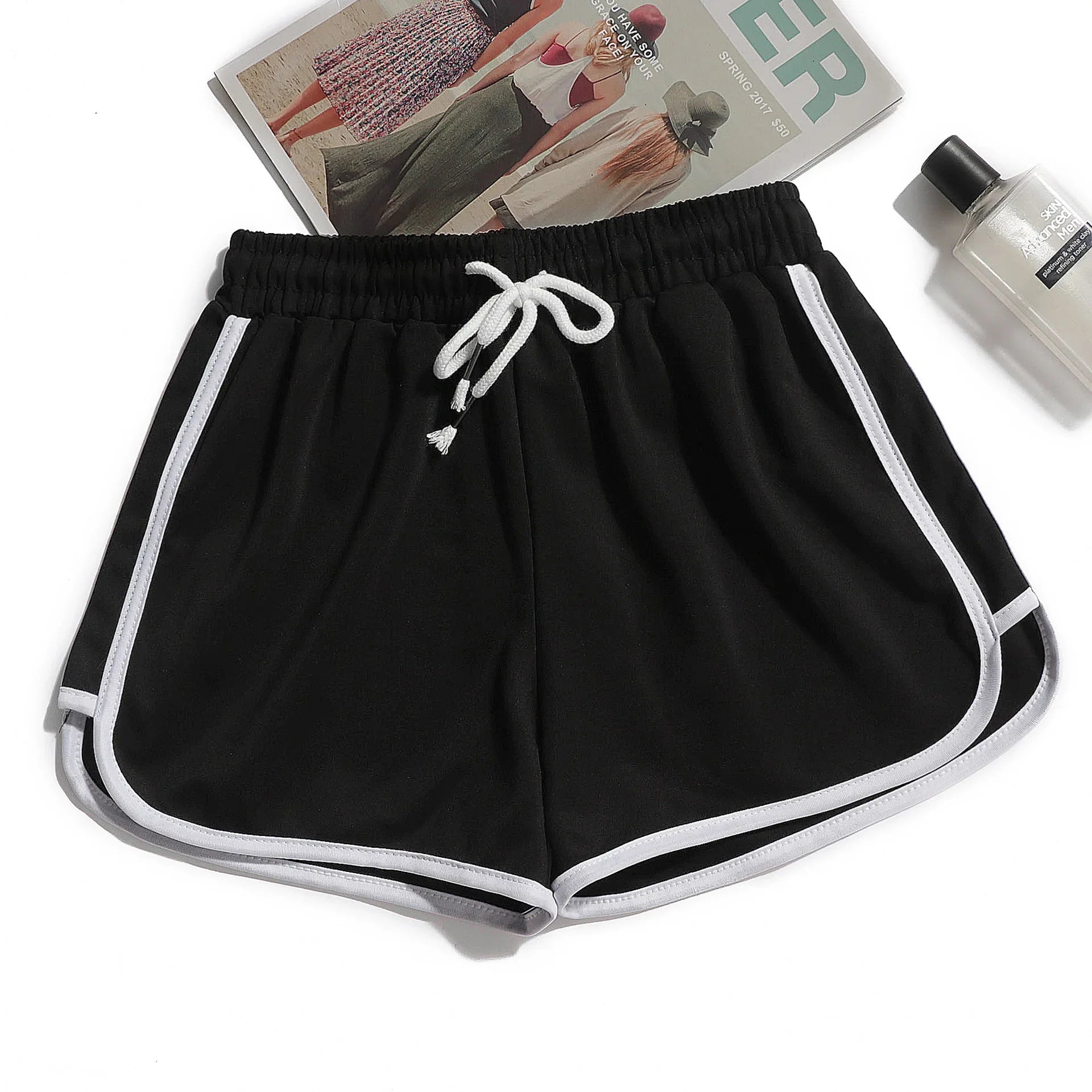 Plus Size Casual Shorts Elastic Waist Sports
