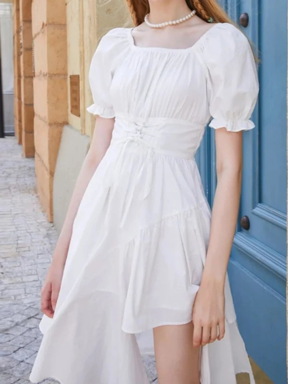 Chic One-Shoulder A-Line Summer Dress | High Waist Street Style