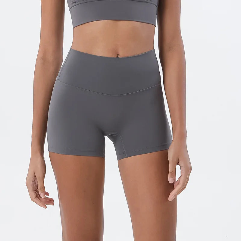 Hip-Lifting High-Waisted Yoga & Running Shorts