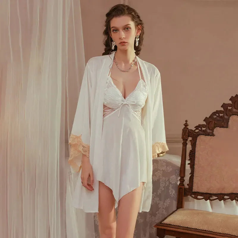 Sexy Backless Asymmetrical Nightgown | Butterfly Tie Sleep Dress