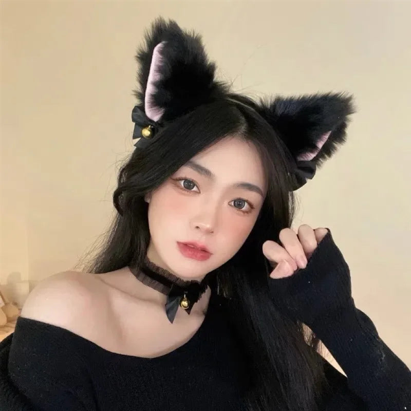 Cute Plush Cat Claw Gloves Large Size Women Halloween Christmas Party Cosplay Girls Winter Plush Fluffy Warm Full Finger Mitten