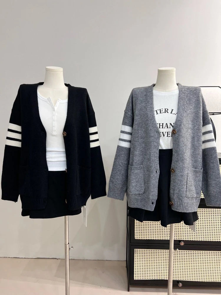 2025 autumn new slim small fragrant style casual and lazy style Korean version sweater jacket knitted cardigan women's top