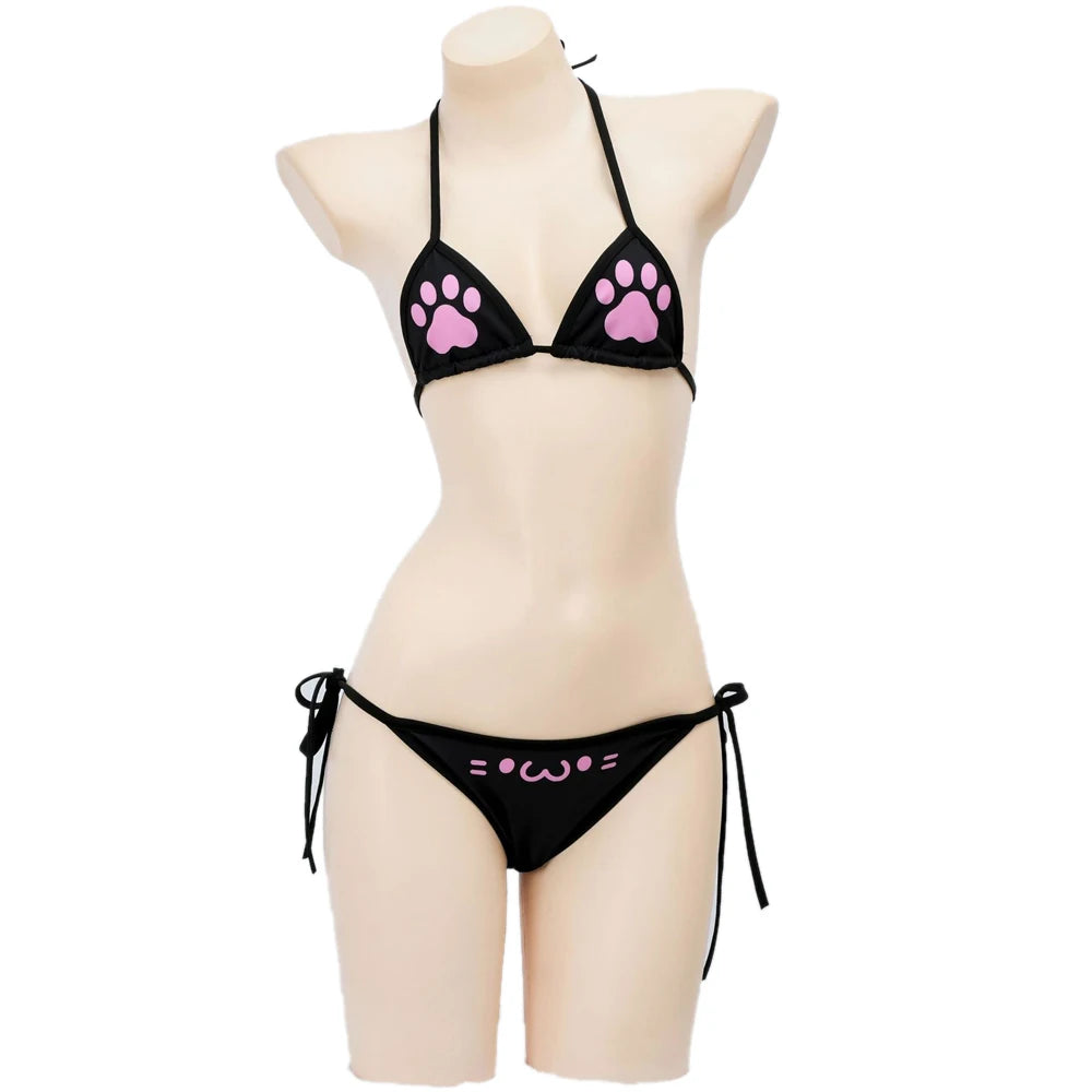 Kawaii Cat Paw Bikini Set - Anime Cosplay Lingerie