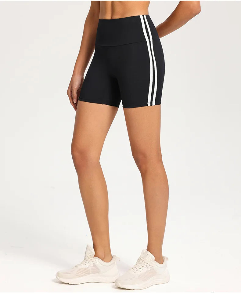 Gym Yoga Fitness Pants Shorts Tight Hip Lifting Belly Jogging Women's Three-quarter Pants Quick-drying Sports Cycling Pants