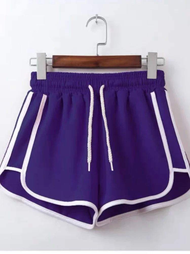 Plus Size Casual Shorts Elastic Waist Sports