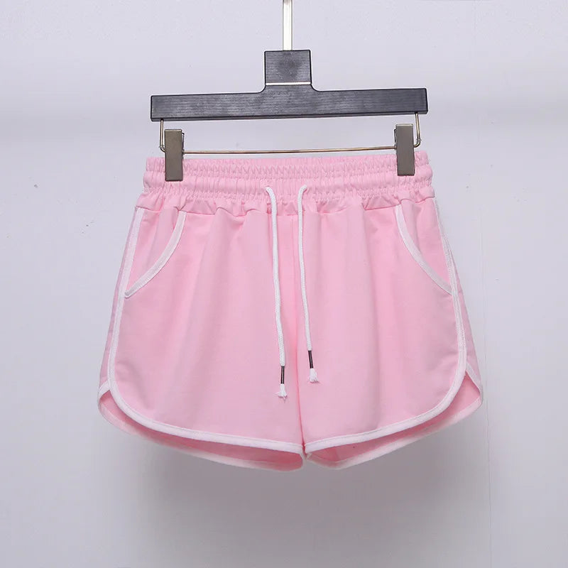 High Waist Sport Shorts Women Summer Loose Casual Running Fitness Outdoor Wear Wide Leg Slimming Large Size Home Sleepwear