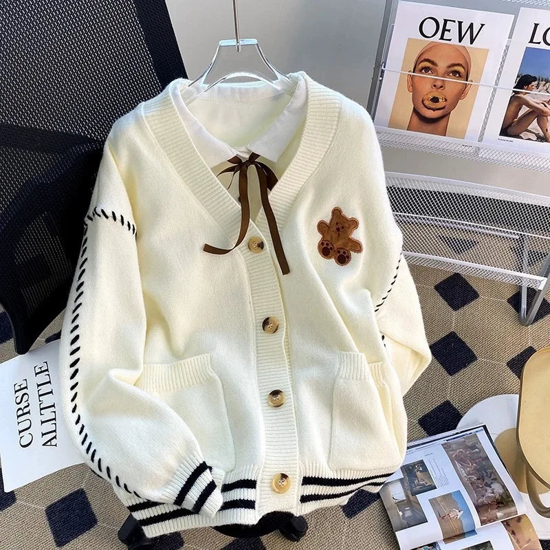 Sweater Woman Clothes	 Knitwear Women's Sweater Winter Sweater Keep Warm Preppy Style Round-Neck Sweater Soft and Warm Sweater