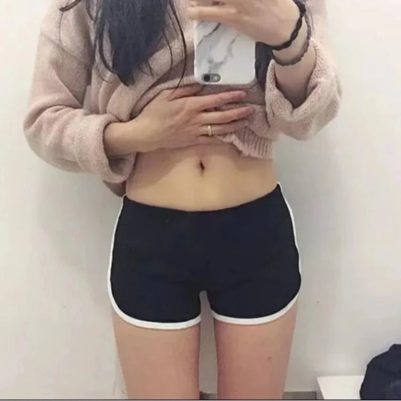 Casual European American sexy spicy girl style Summer black Grey Sport Short Women Workout Waistband Skinny drop shipping shorts