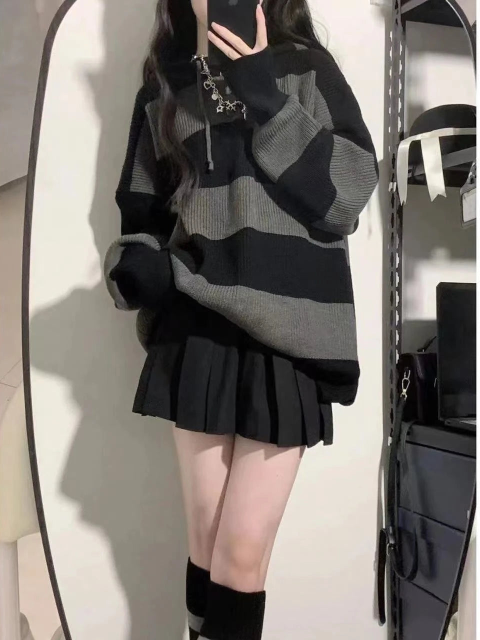 Cozy Knit Sweater & Skirt Set - Chic Autumn/Winter Style