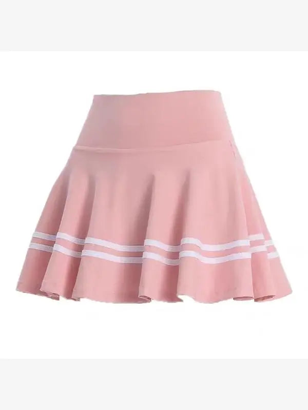 High Waist Yoga Pants Skirt High Waist Running Badminton Qui Dry Pleated Skirt Fake Two-Piece Sportswear for Women