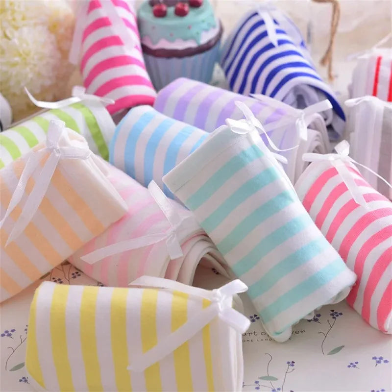 Anime Striped Cotton Panties – Cute Kawaii Lolita Briefs