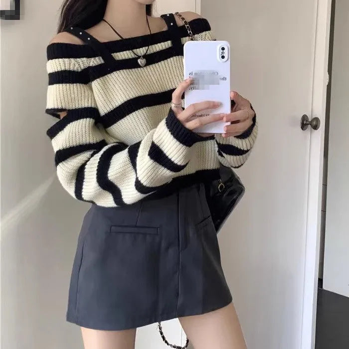 Sweet & Spicy Color Block Striped Knit Top | Long Sleeve
