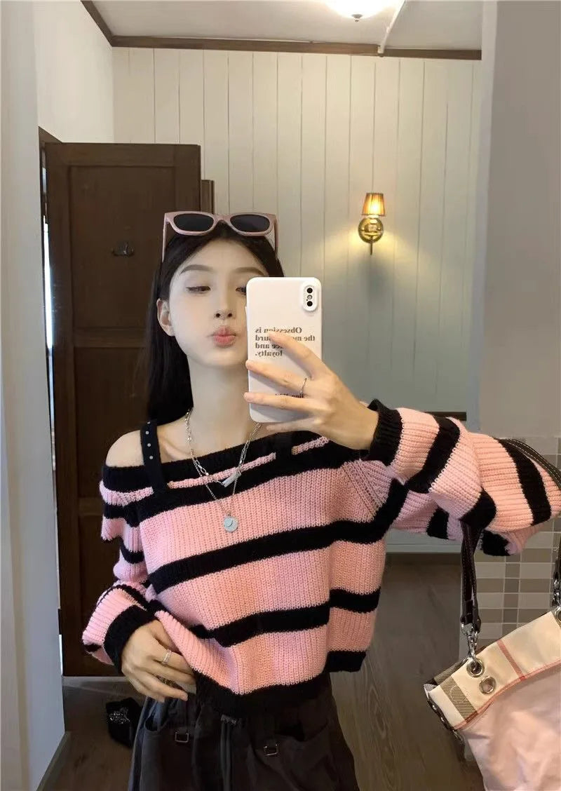 Sweet & Spicy Color Block Striped Knit Top | Long Sleeve