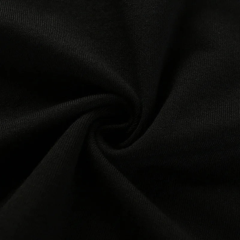 2024 Summer Women Black Short T-Shirts Sexy Crop Tops Short Sleeve Bandage Tee Tops Female Shirts