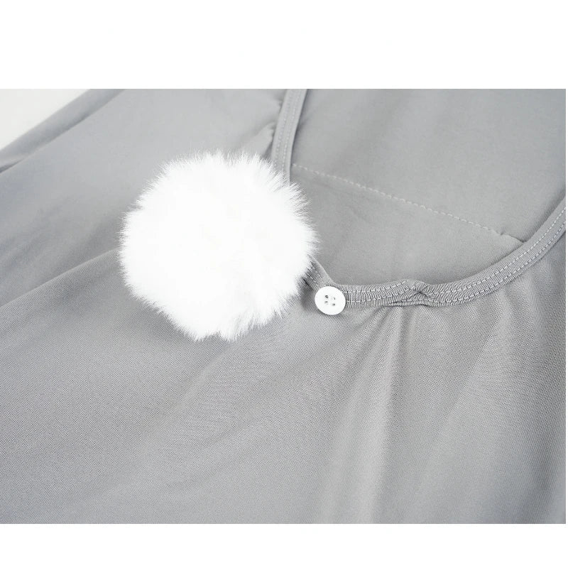 Cute Anime Bunny Hooded Dress | Backless Lingerie & Cosplay