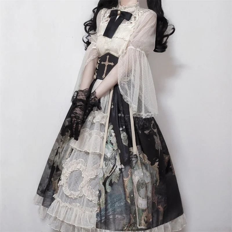Victorian Gothic Kawaii Lolita Set | Butterfly Princess Dress
