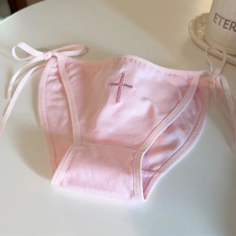 Cosplay Nurse Lolita Low-Rise Cotton Thong Panties
