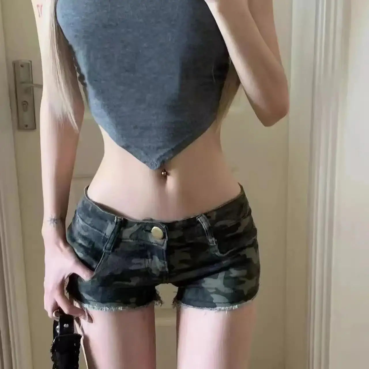 Harajuku Women's jeans Shorts y2k Grunge Vintage streetwear beach jorts clothes 2000s Denim Hot Pants Japanese 2025 summer