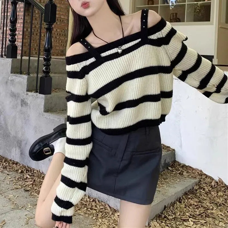 Sweet & Spicy Color Block Striped Knit Top | Long Sleeve