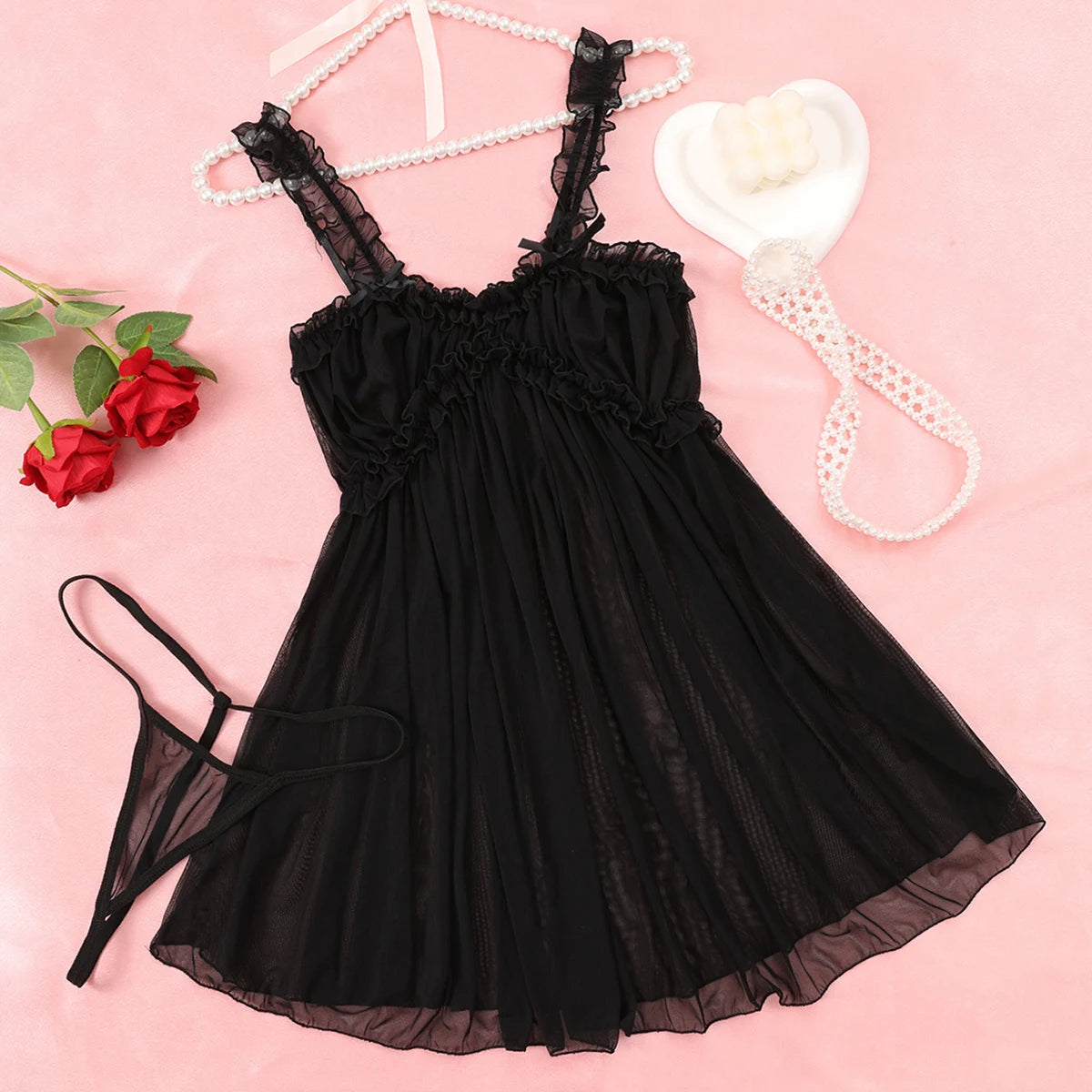 Sexy Lace Babydoll Lingerie Set | Comfort & Allure