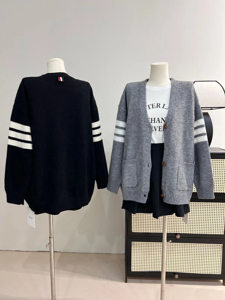 2025 autumn new slim small fragrant style casual and lazy style Korean version sweater jacket knitted cardigan women's top