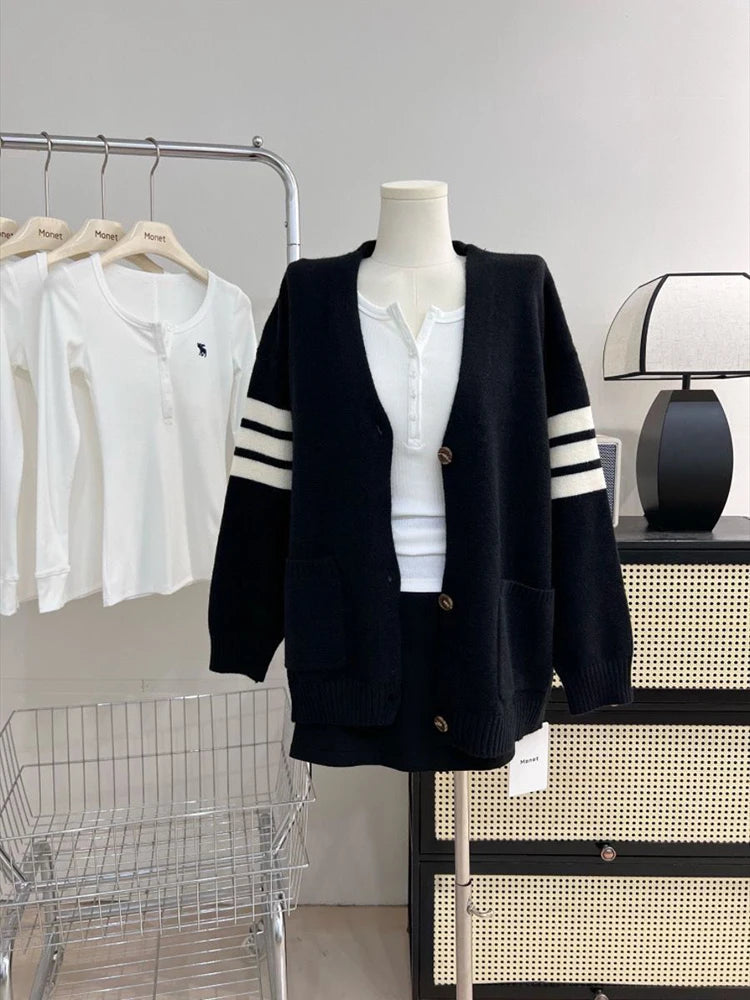 2025 autumn new slim small fragrant style casual and lazy style Korean version sweater jacket knitted cardigan women's top